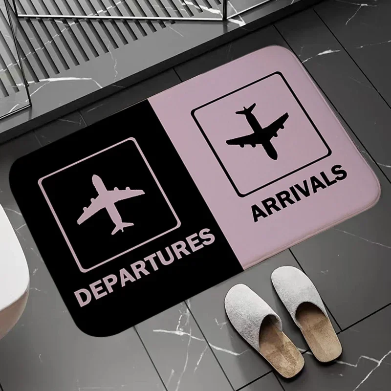 Non-slip Doormat Arrivals And Departures Long Corridor Carpet Entrance Door Mat Bath Kitchen Carpets Living Room Home Decor Mats