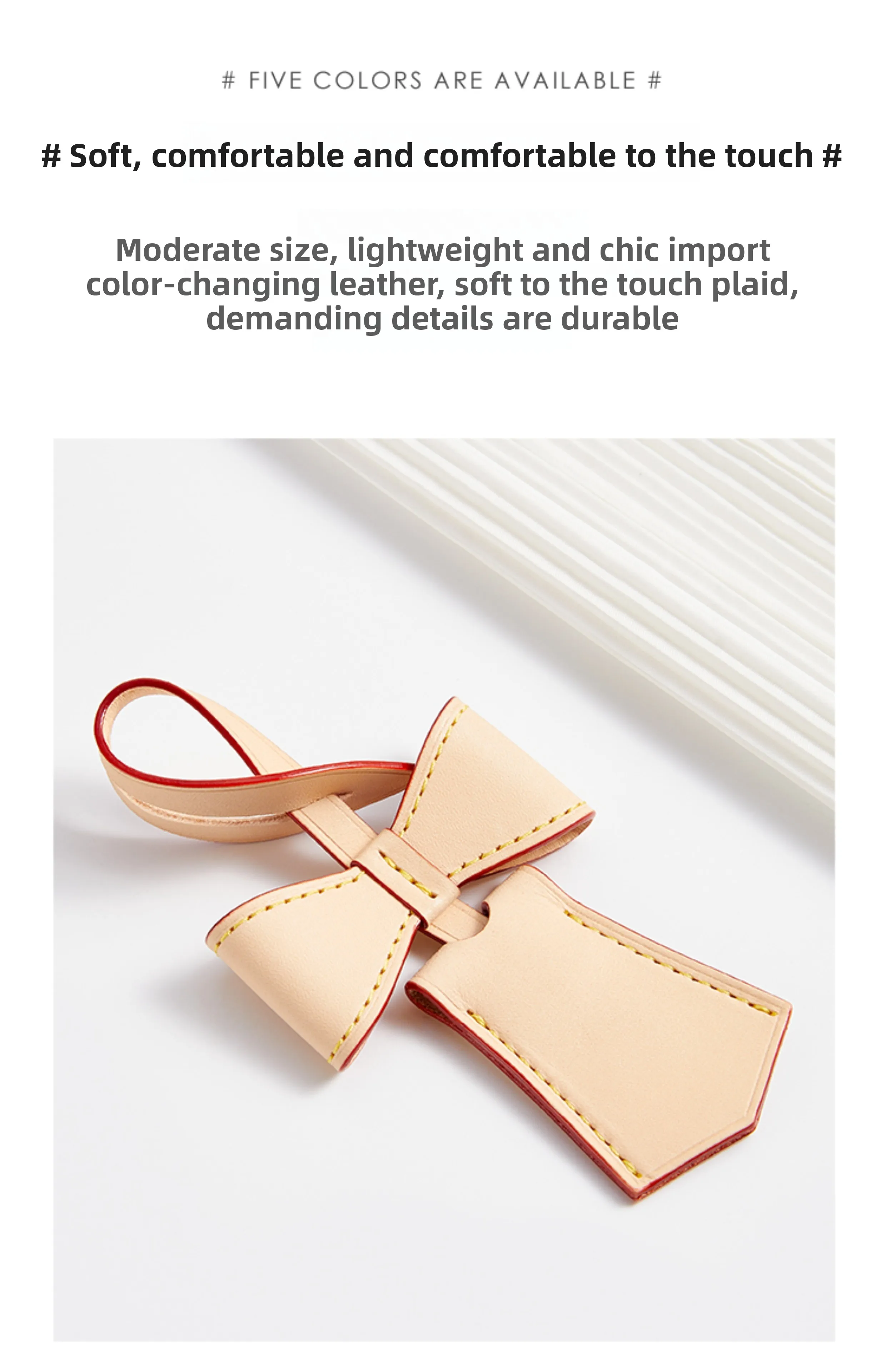 Bow Leather Charm for Speedy 20 Cherry Women Bag Fashion Durable Exquisite Workmanship Bag Decoration Bag Accessories