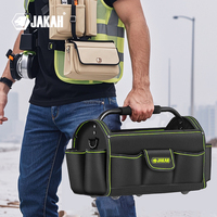 Jakah 17 inch Foldable Tool Bag Handbag Shoulder Bag Tool Organizer Storage Bag 600D Large Big Mouth Bag
