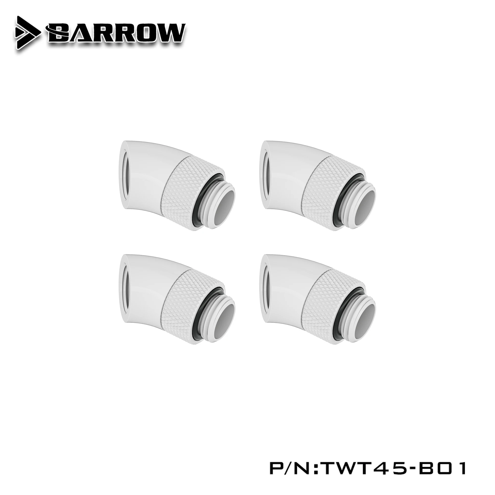 

Barrow 45 Degree Rotary Fittings G1/4" Water Cooling Computer Adapter Gold Black White Silver G1/4'',TWT45-B01