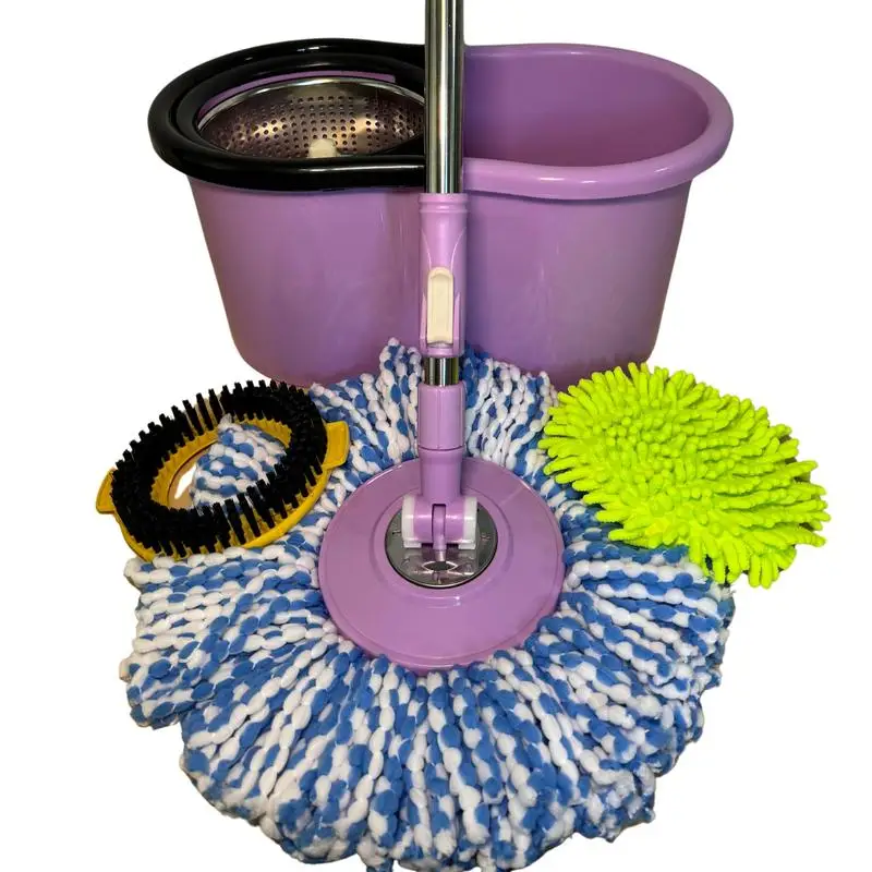 That Girl Bundle, Tovar Mop Single (One) Bucket system,  Spin Bucket, Spin Right Brush, 1 refill microfiber mop head