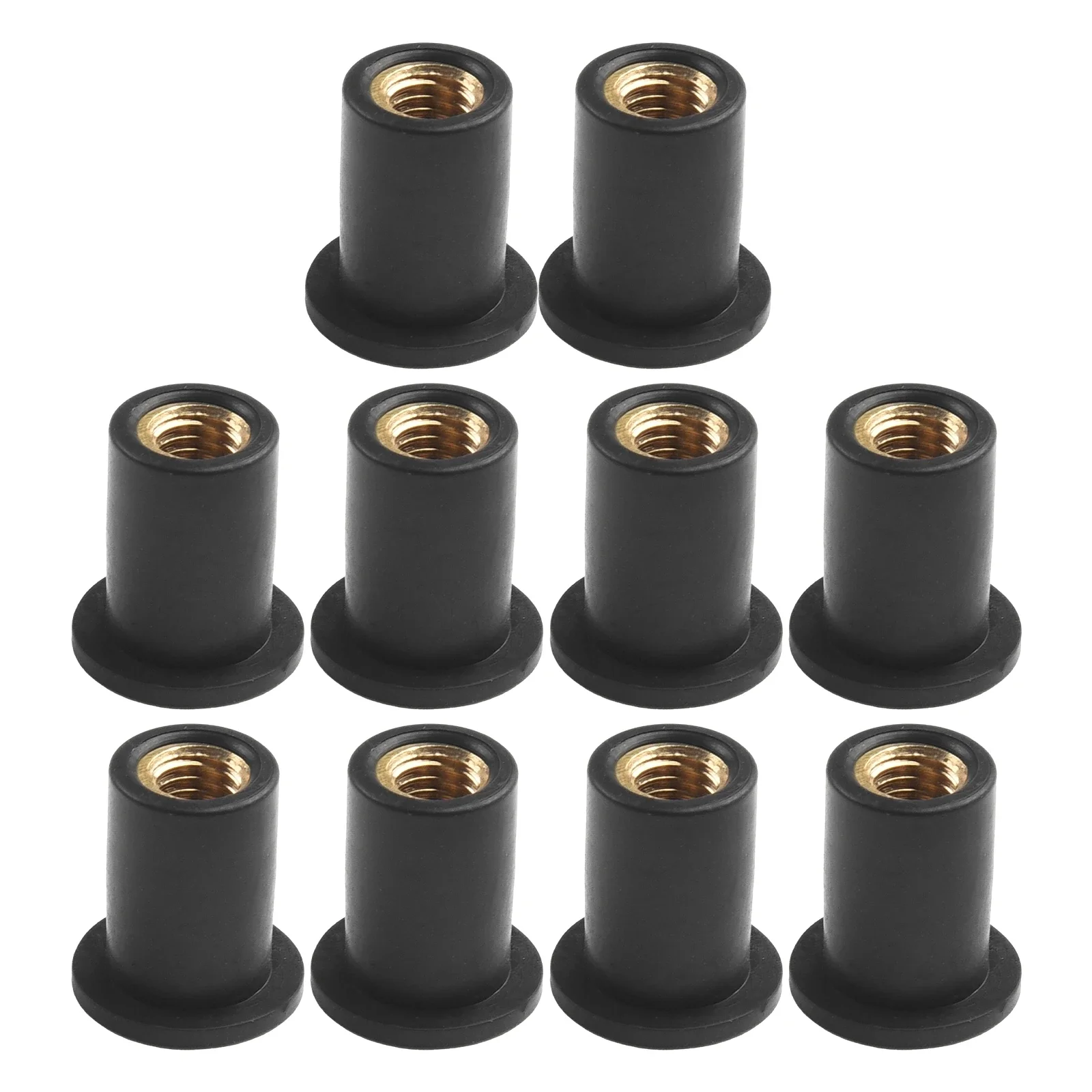 

New High Quality Nut ATV Black Bodywork For Most Windshields M5 10Pcs Motorcycle Panel Mounting Vibration Damper