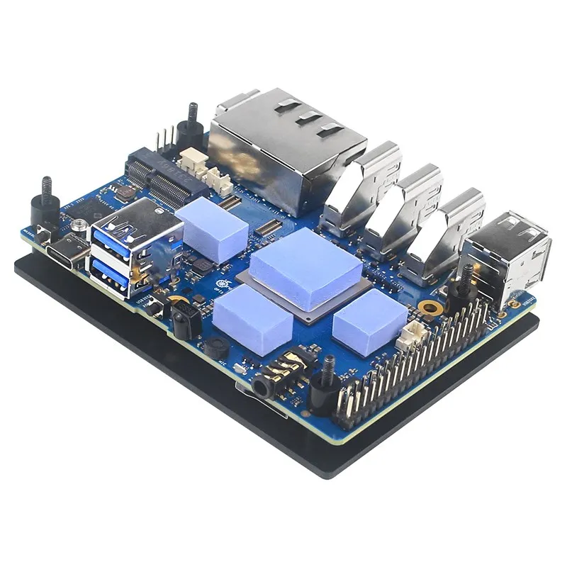 Orange Pi-5 Plus 4 8 16GB RAM, RK3588, 8-Core, 64-Bit, 2.5G, Porta Ethernet Dupla, Extensão PCIe, Caixa de Alumínio Opcional, Fonte de Alimentação