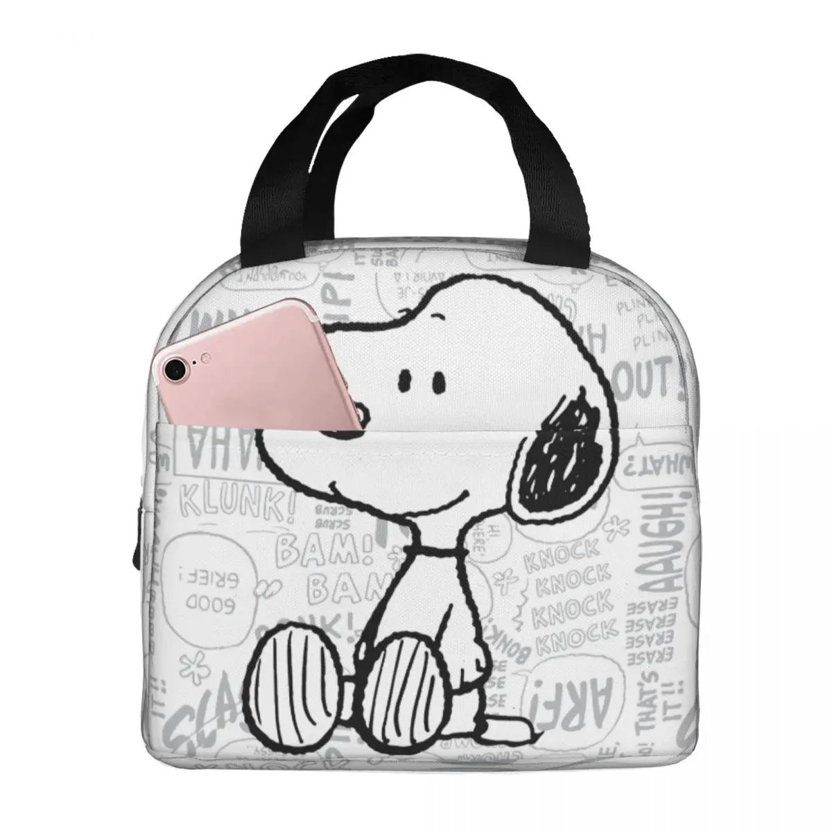 

Snoopy Insulated Lunch Bags Thermal Bag Lunch Container Cartoon Dog Leakproof Tote Lunch Box Food Storage Bags Office Travel