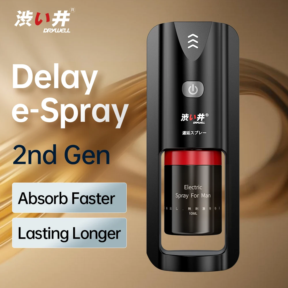 DRY WELL Electronic Mist Sprayer Premature Ejaculation Male Delay Spray for Men Penis Fast Effect Prolongator Sex Spray