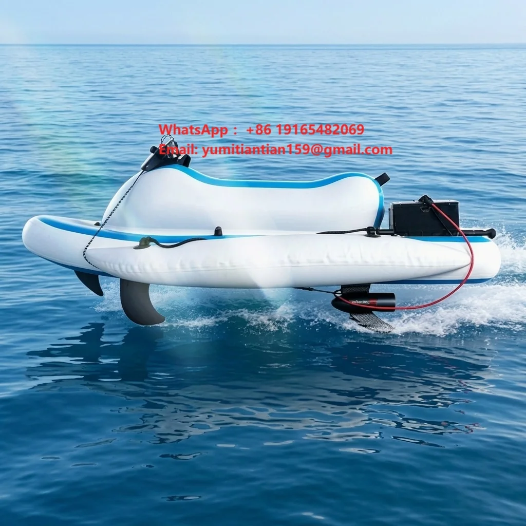 Hot Selling PVC Inflatable Jet Ski Boat, Portable Foldable Water Scooter for Kids & Adults, Durable Multi-Chamber Design