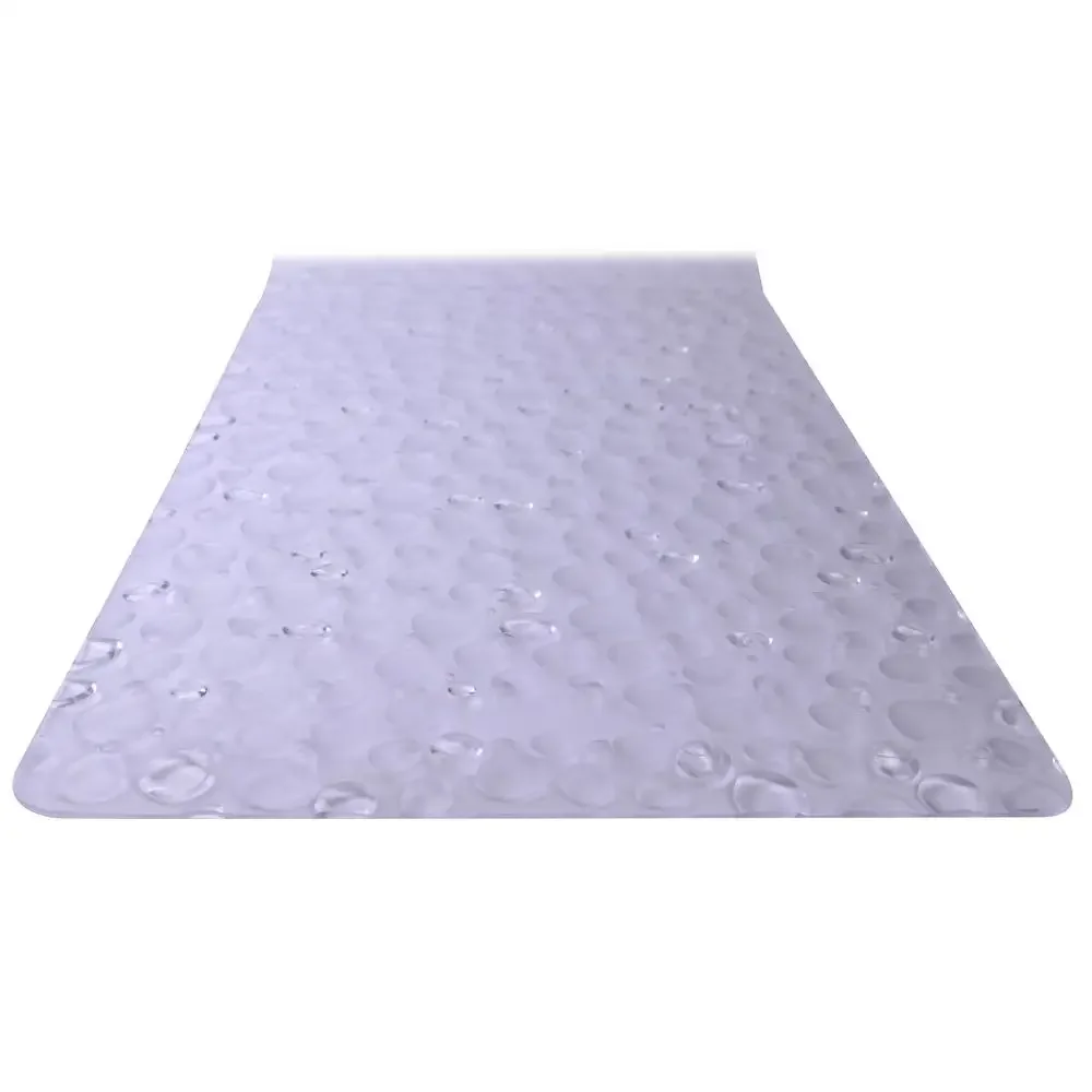 Clear Vinyl Tub Mat Droplets Design Non-Slip Skid-Resistant 17