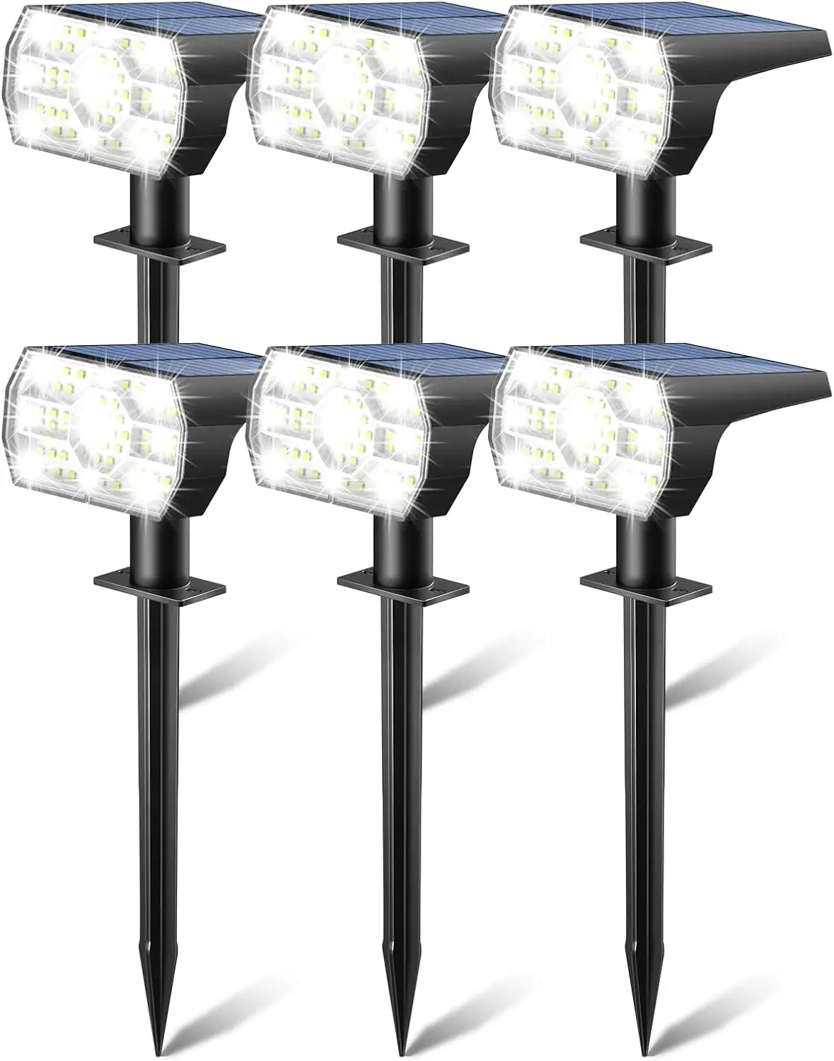 

Solar Powered Outdoor Spot Lights with 3 Brightness Modes, Waterproof IP68 for Yard Garden Pathway Landscape Lighting