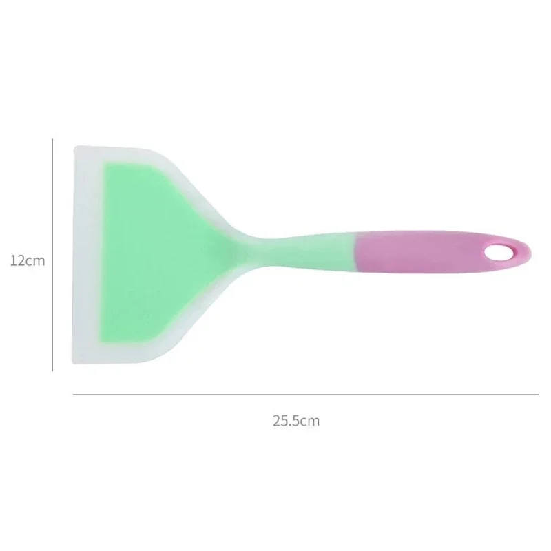 Silicone Spatula for Kitchen Utensils, Dual Color Transparent Handle, Non Stick, Heat-resistant Frying Spatula image 6