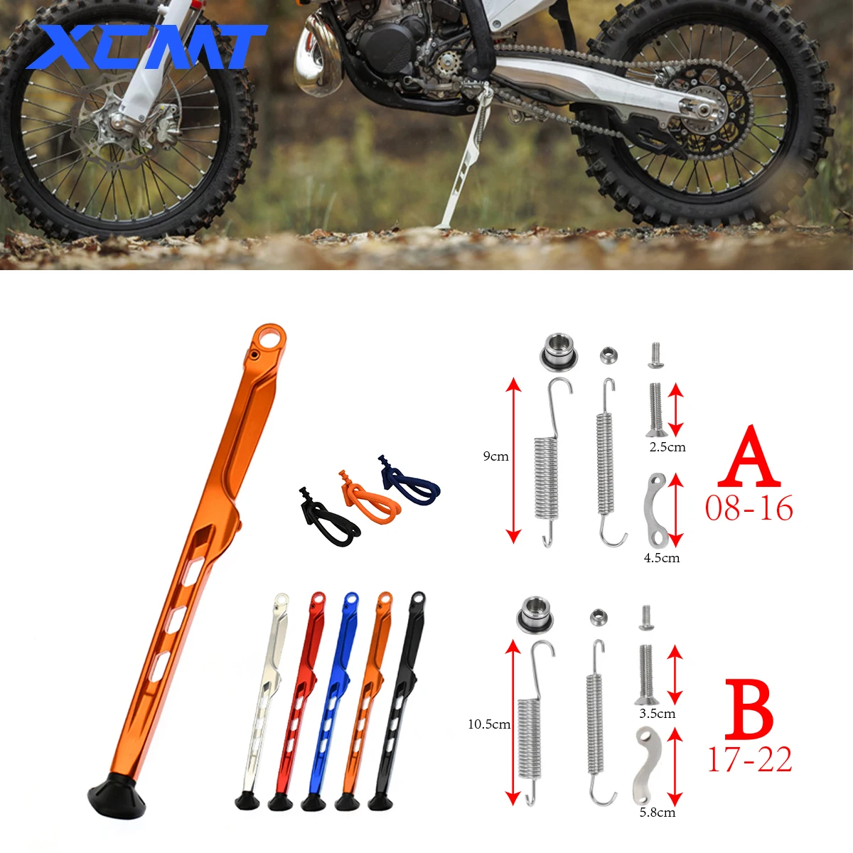 

Motorcycle Parking Side Stand With Spring Kit For KTM XC XCW XCF XCFW EXC EXCF 2008-2024 For Husqvarna TE FE TX FX FS 2014-2024
