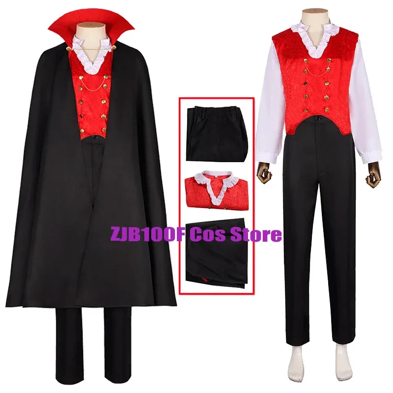 

Хэллоуин Дьявол Вампир Барон Косплей Костюм Аниме Косплей Вампир Куртки Жилет Черная Накидка Униформа Комплект Карнавальная Вечеринка Плащ