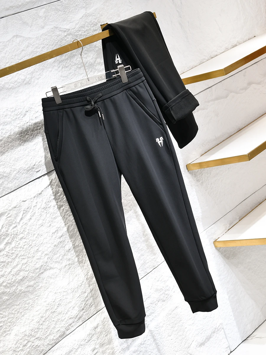 

Outdoor Series Men's Winter Comfortable Elastic Waist Thickened Straight Leg Casual Pants Fine Warm Fashionable Urban Style