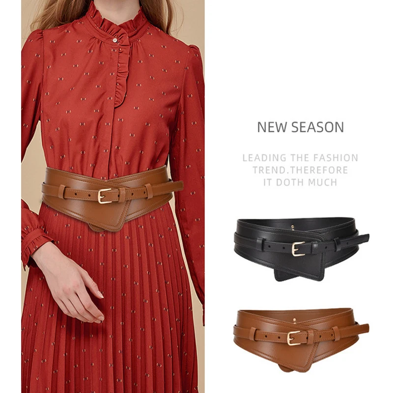 

Women High Quality Belts New Designer Wider Luxury Belt Lady Trending Smooth Waist Strap Fashion Vintage Jeans Pin Buckle Belts