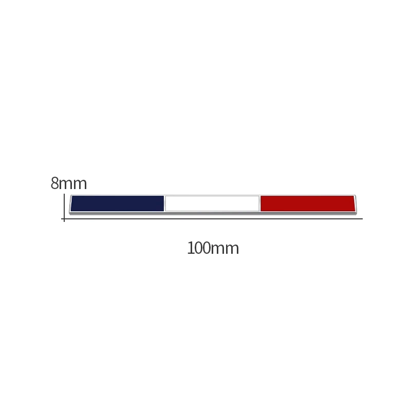 Metal 3D Badge Decorative Strips Car Rear Trunk Body Sticker Motorcycle Decals  Italy Germany Tricolor Flag Emblem car sticker view 5
