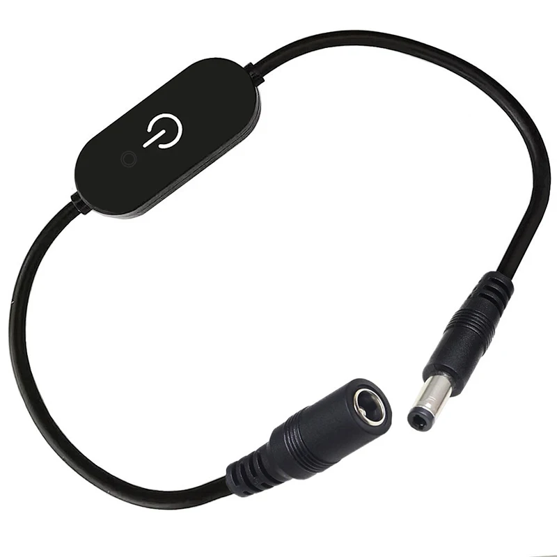 DC12V 5V 3A LED Touch Dimmer With Blue Light Dimming Memory Function For 5050 SMD COB LED Strip Advertising Light Extension Wire