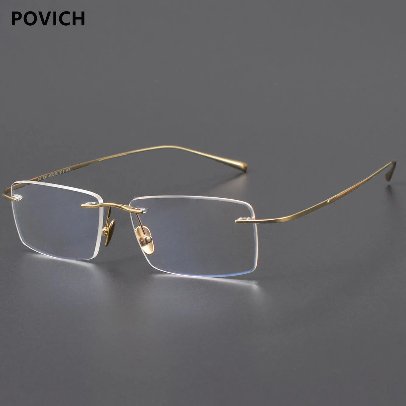 

3g Ultra Light Aviation Pure Titanium Eyeglass Frame Male Frameless Business Office Correction Prescription Myopia Hyperopia