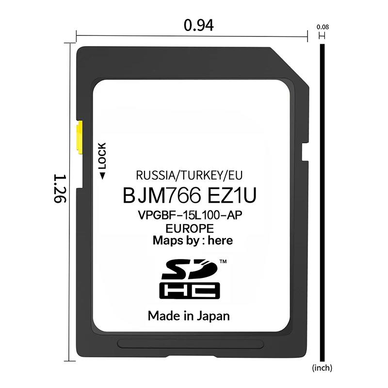 بطاقة SD لخريطة الملاحة لمازدا EZ1U / 2 / 3/ 6 / CX3 / CX5 / MX5 / CX9 GPS SD بطاقة خريطة Sat Nav 2023