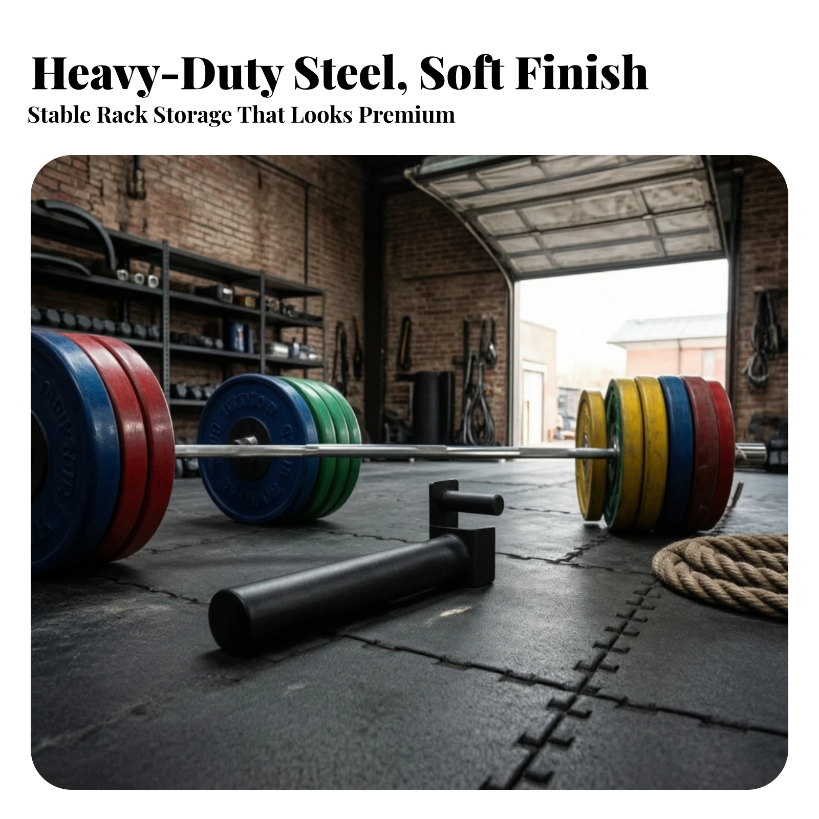 Weight Plate Storage Peg Compact Storage Peg with Locking Pin Rack-Mounted Plate Holder Powder Coated Scratch Resistant