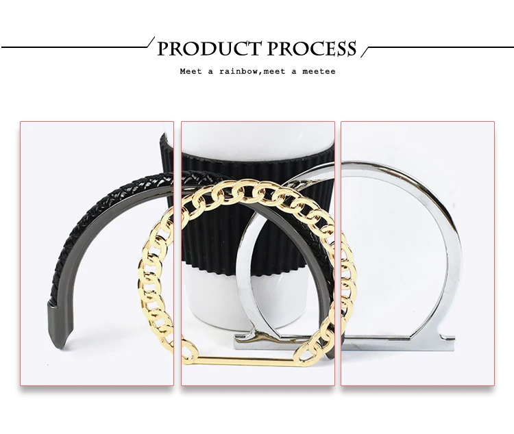 2Pcs Deepeel Metal Bag Handles Purse Sewing Frame Brackets DIY Handcrafted for Women Handbag Replacet Hardware Bags Accessories