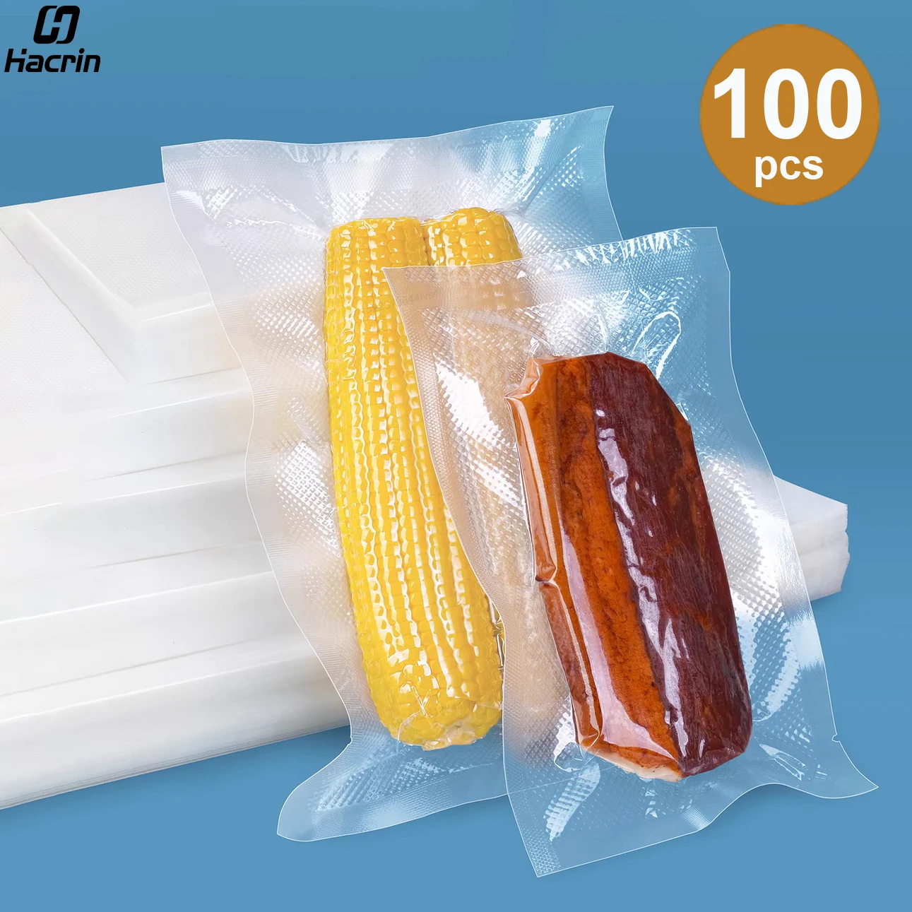 Vacuum Packaging Bag Food Vacuum Sealer Bags 100pcs Vacuum Bags for Food BPA-Free Vacuum Sealing Bags Food Storage Packaging Bag