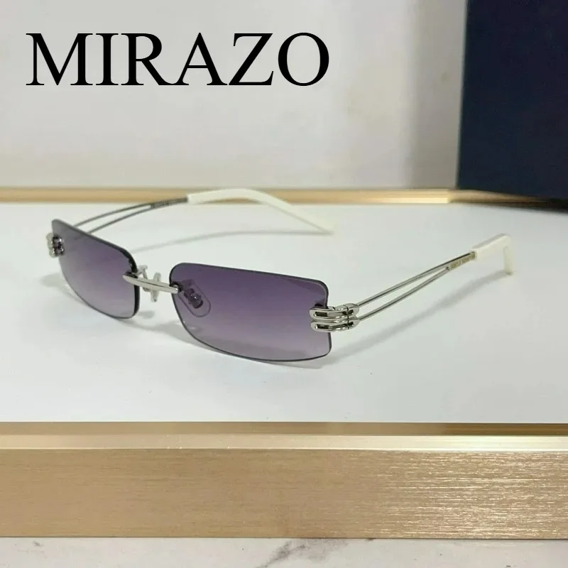 

korean GM New Trendy square Fashion Polarized UV400 anti-glare Shades Rimless BBB Sunglasses luxury GM Eyewear Metal sunnies Men