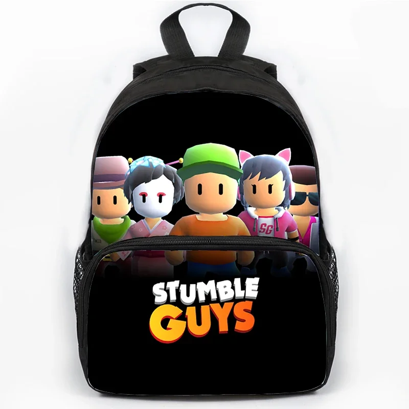 Children Stumble Guys Print Backpack Students School Bags Boys Girls Cartoon Schoolbag Travel Daypack Teenager Rucksack gift bag