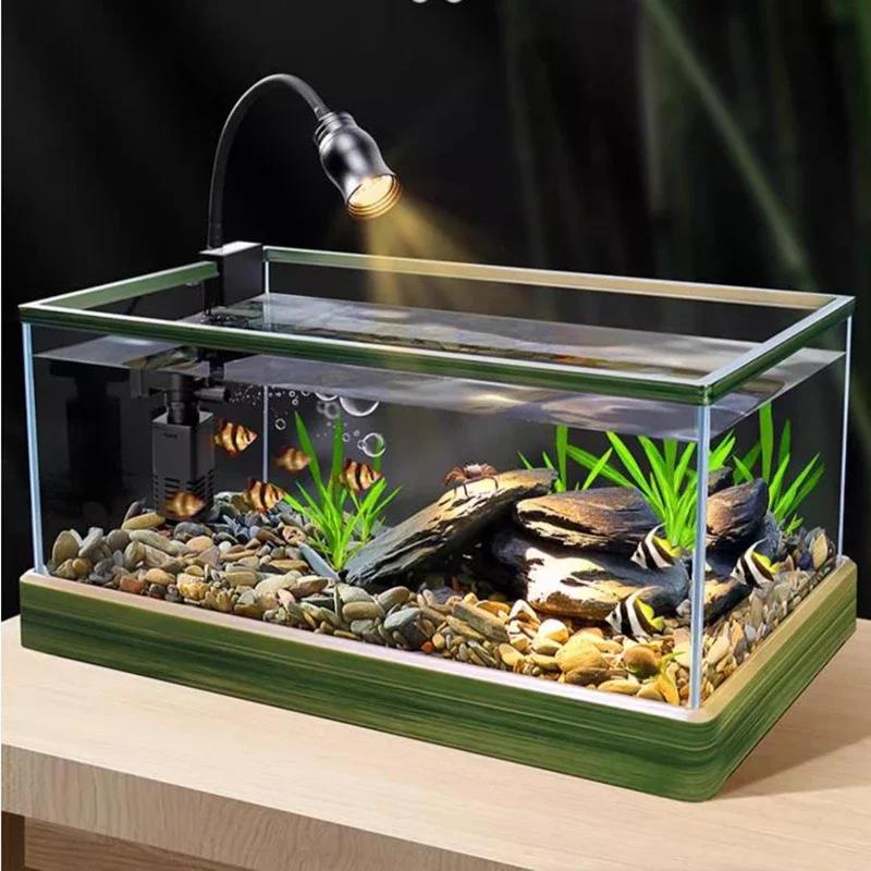 Simple Design Glass Aquariums Nordic Living Room Desktop Originality Aquariums Ornamental Fish Tanks Pet Products Tangki LLAQ