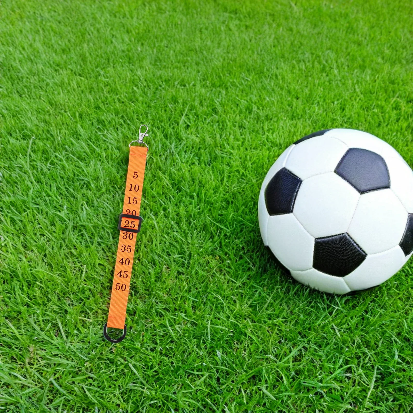 

6Pcs Enhanced Visibility Orange Football Referee Chain Clips Adjustable Sideline Marker Straps Yardage Chain Marker Accessories