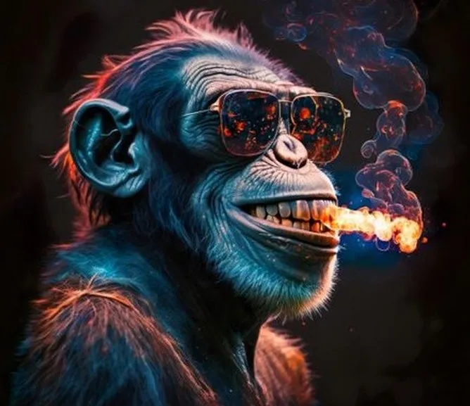 JMINE Div 5D Colorful Monkey Smoking Full Diamond Painting cross stitch kits art animal 3D paint by diamonds