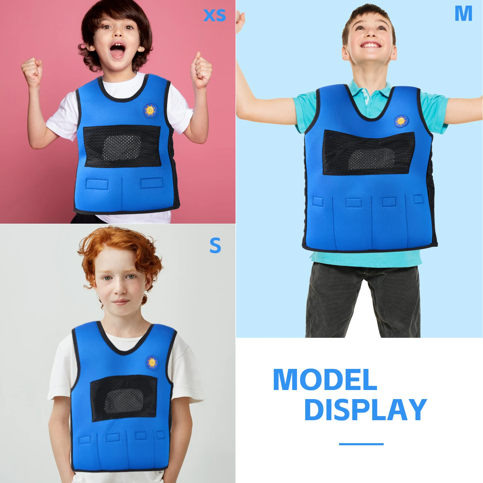 Gilet a gravità sensoriale ventilazione incrociata adatta allo sport per l\'attenzione dei bambini e la regolazione autistica