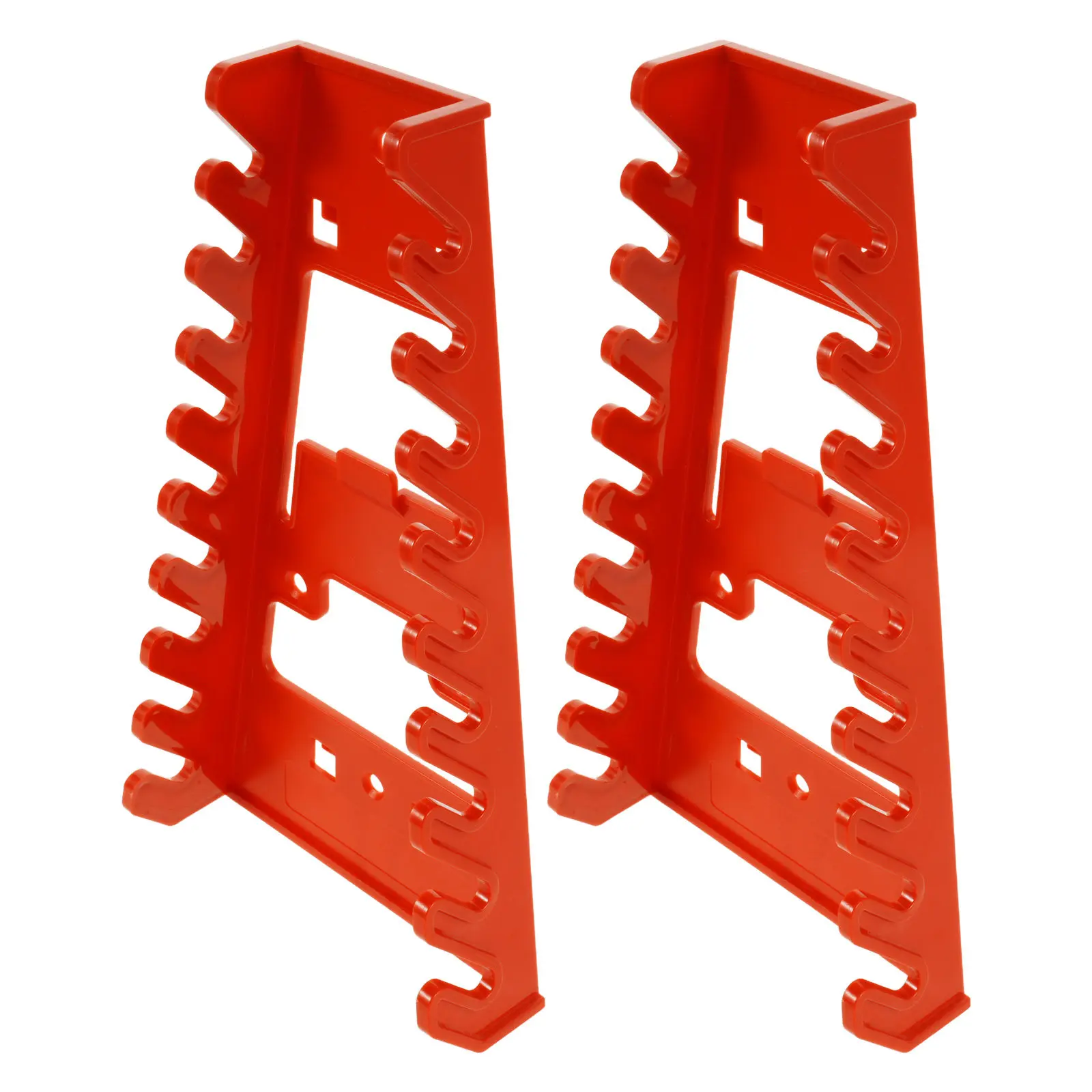 2Pcs Wall Mounted Hand Tool Organizer Plastic Pegboard Wrench Holder Rack Multi-Layer Workshop Garage Storage Display Tool and