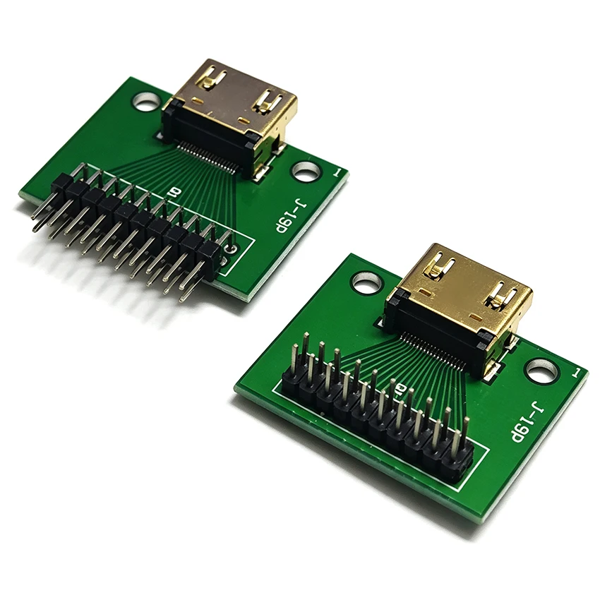 Schweißbare HDMI A-Typ 19-Pin PCB Vergoldete Platine Bondedraht-Abdichtungen HDMI-Buchsenanschluss Weiblicher Steckverbinder Test