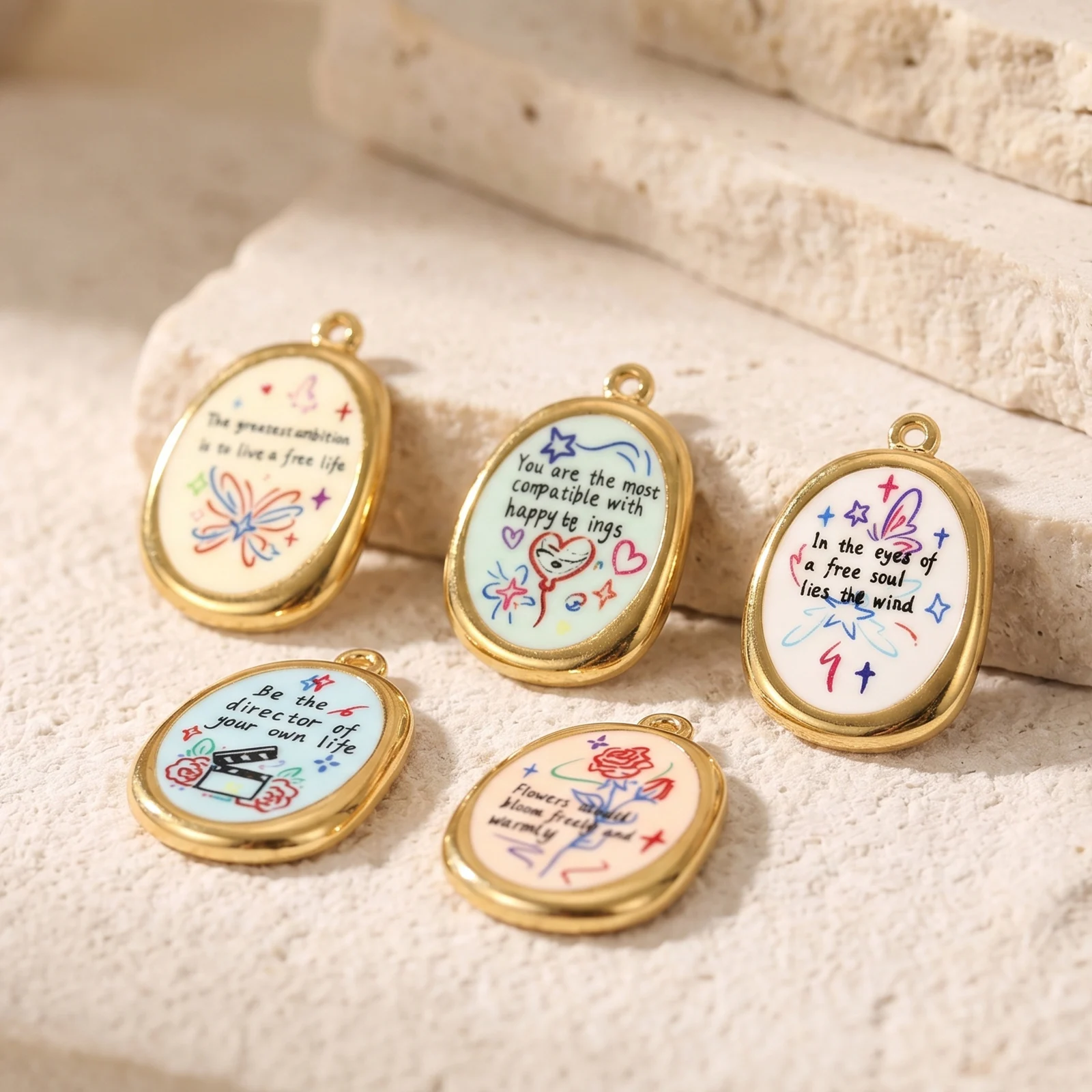 Jewelry Making Quotes - 2 stuks positieve energie-citaat, bedels van