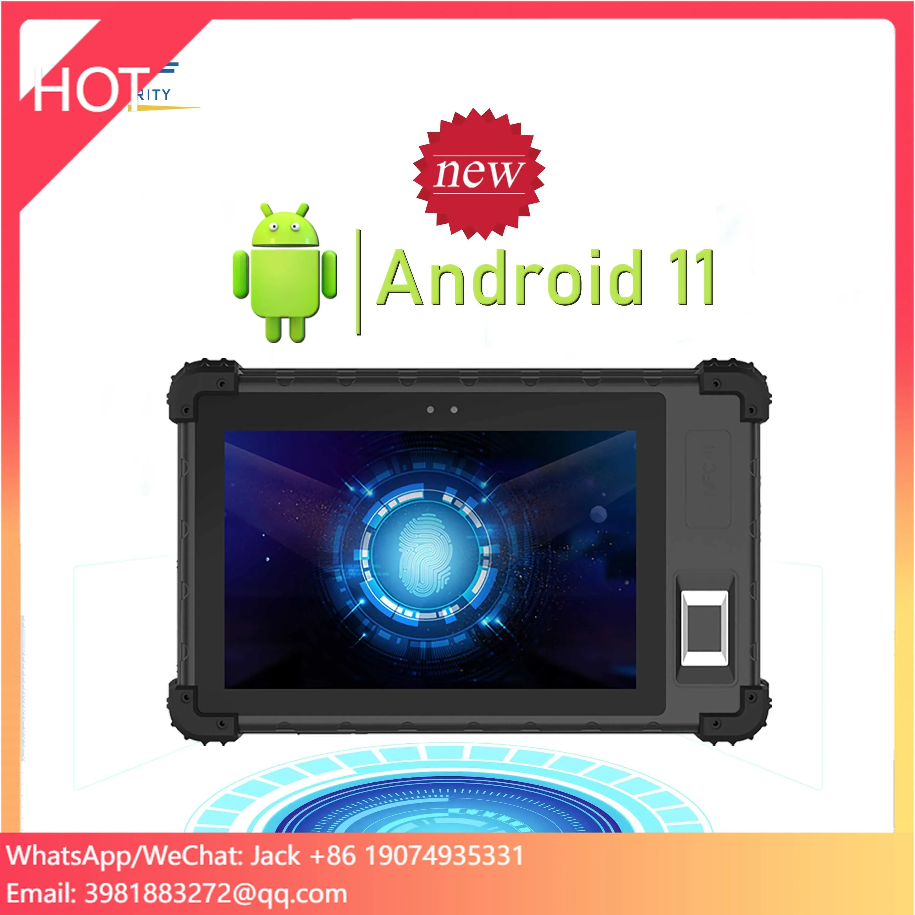 FP08 Tablet PC Manufacture 8 Inch Rugged Shockproof IP68 4G Industrial Fingerprint Tablet For Registration