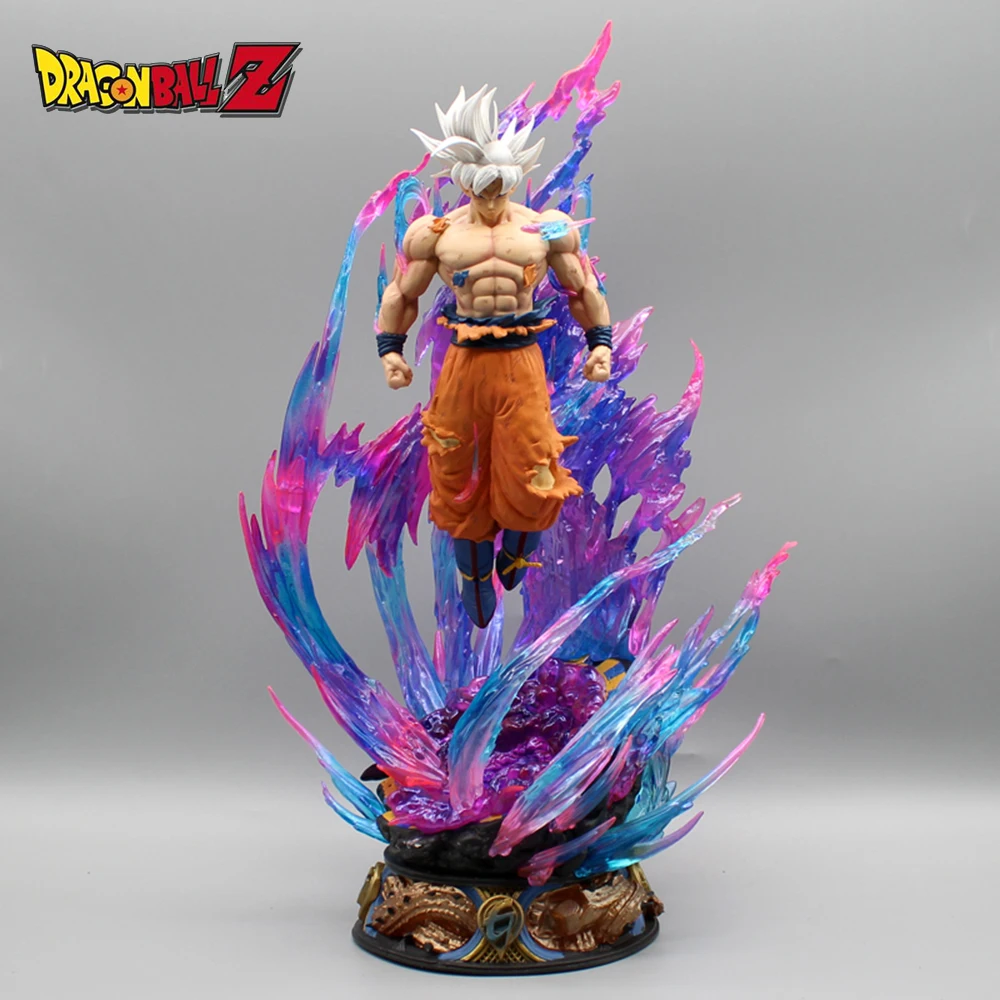 38cm Dragon Ball Son Goku Anime Figure Super Saiyan Ultra Instinct Migatte No Goku'I Figures Pvc Model Toys Gifts