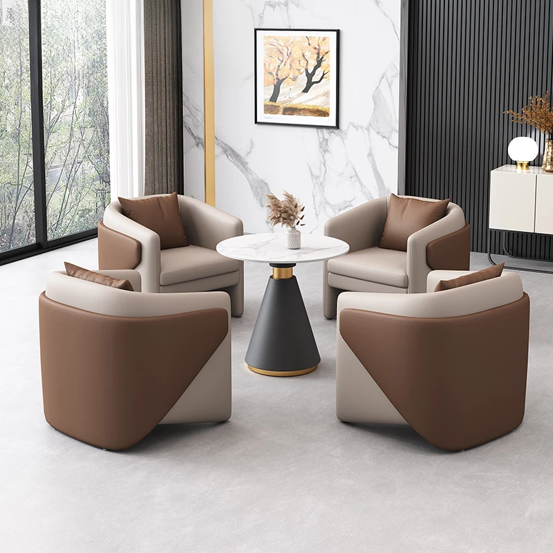 Negotiate table and chair combination lounge area Light luxury modern lounge area Reception table