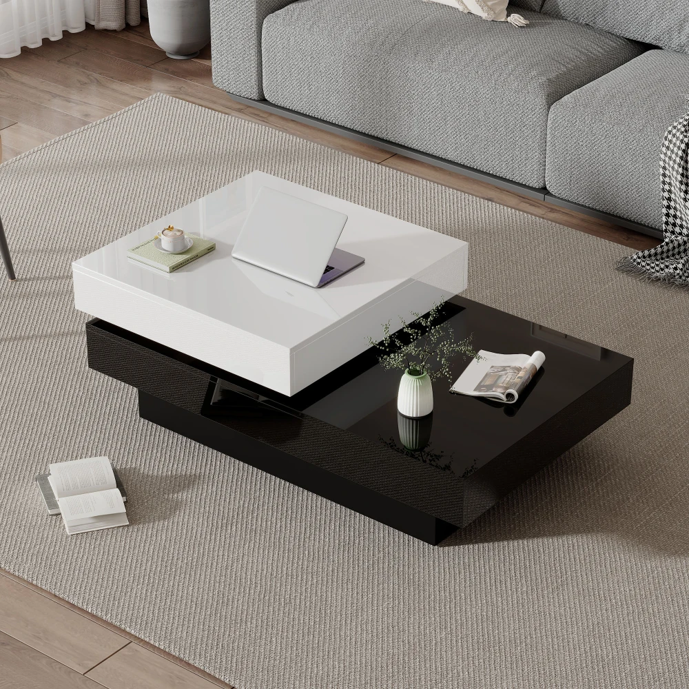 Moderner zylindrischer Couchtisch 360° ° Drehbare Wohnzimmermöbel mit einer Kapazität von 30 kg – Detail 21