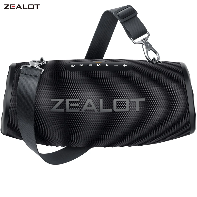 ZEALOT-S87 Portable Bluetooth Speaker, 80W Stereo Sound with XBass, IPX6 Waterproof, LED Light,Outdoor Wireless Speakers