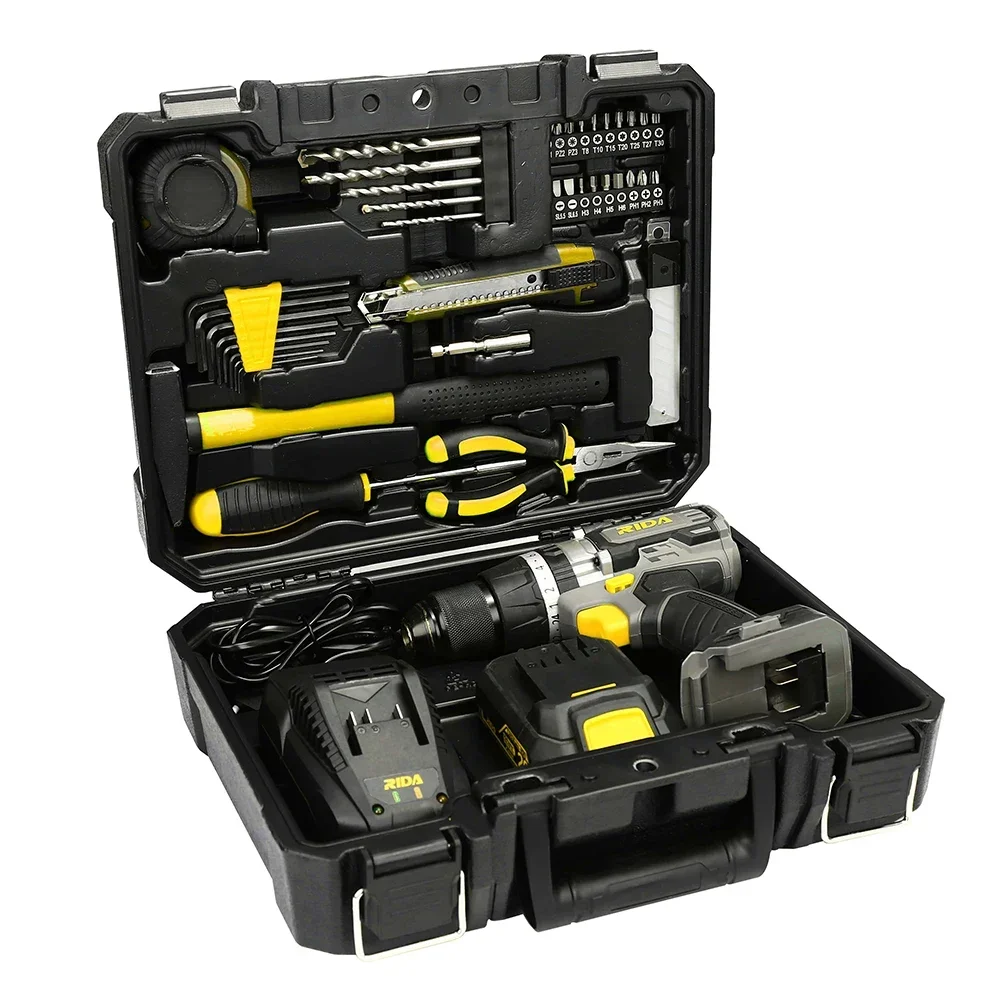 44 Piece House-use Power Tool Combo set with 20V Cordless Drill kit Max Torque 40N.m