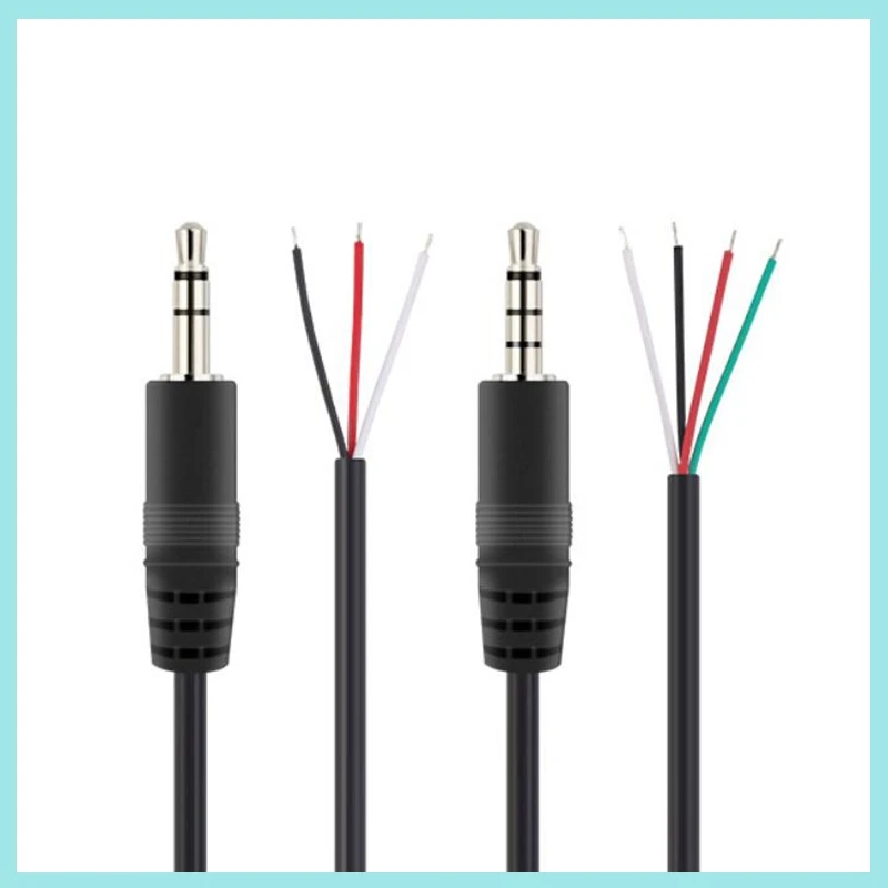 1pcs/5pcs 30CM Audio Extension Cable Aux Single Head Line Stereo 3.5mm Male and Female Cable 3 or 4 Core Audio Output Line B2