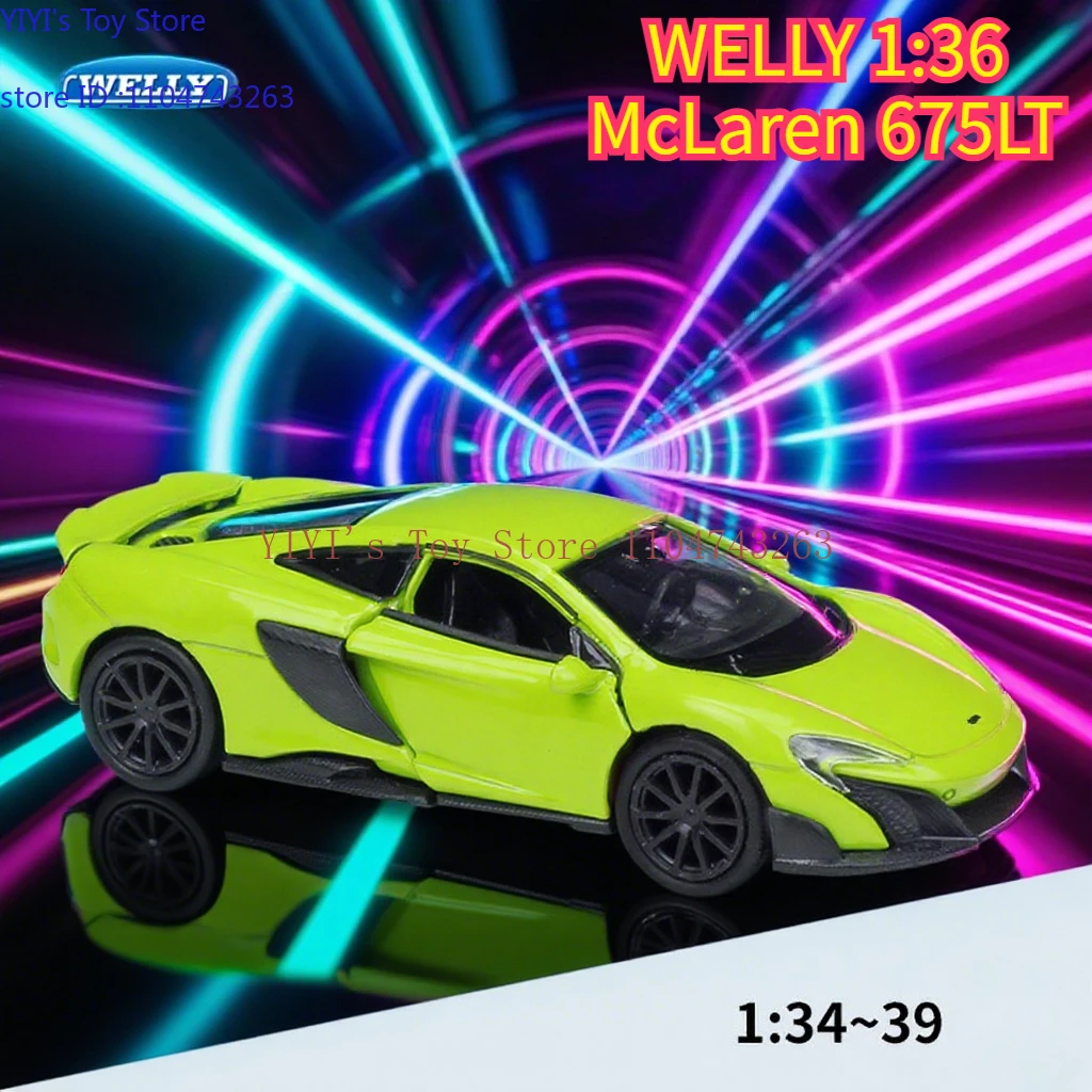 

WELLY 1:36 McLaren 675LT Sports Car Model Diecast Metal Racing Vehicles Car Model Simulation Collection Kids Toy Gift H25L26