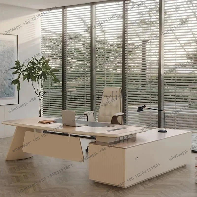 

Korean Boss Office Desk1.8m Long Minimalist Modern Luxurious Computer Desk Chair Combination Aesthetic
