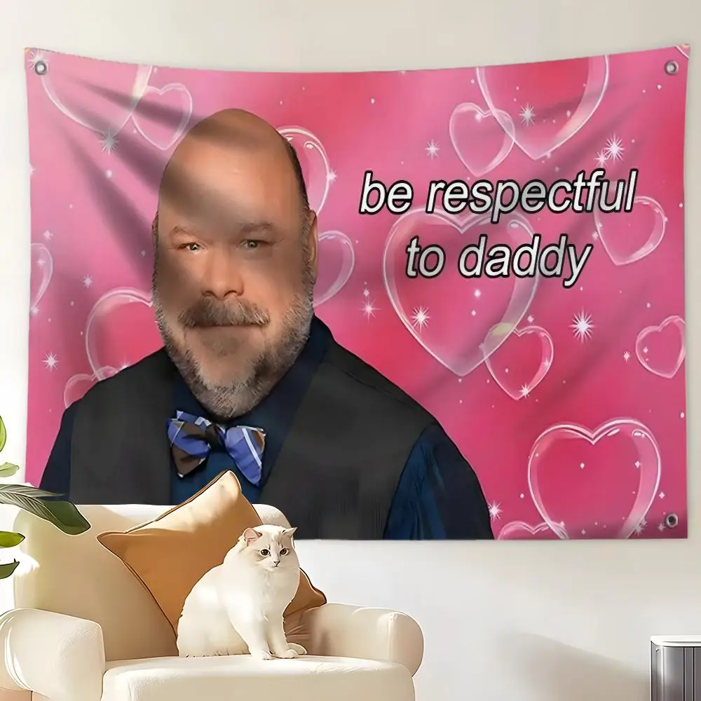 Pink Be Respectful To Daddy Meme Flags Custom Wall Hanging Background Art Banner For Bedroom Home Living Room Outdoor Decor