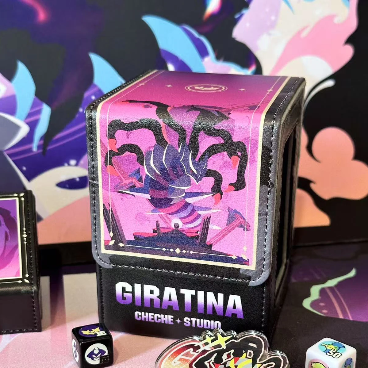 

Diy New Ptcg Giratina Коробка для хранения карт Ws Opcg Ptcg Giratina Кожаная коллекция Защитная коробка для карт Аниме Карты Подарочные игрушки