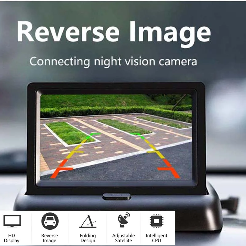 4 3-inch Car Reversing Cameras Portable Dvd Player for Rear View Monitor Baby Monitors Screen Display