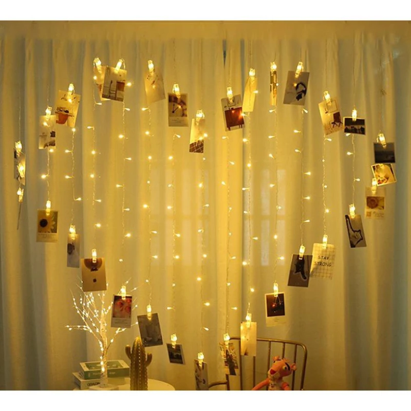 2M *1.5M 220V LED Christmas Heart Garland Light String Fairy Love Shape Curtain Lights