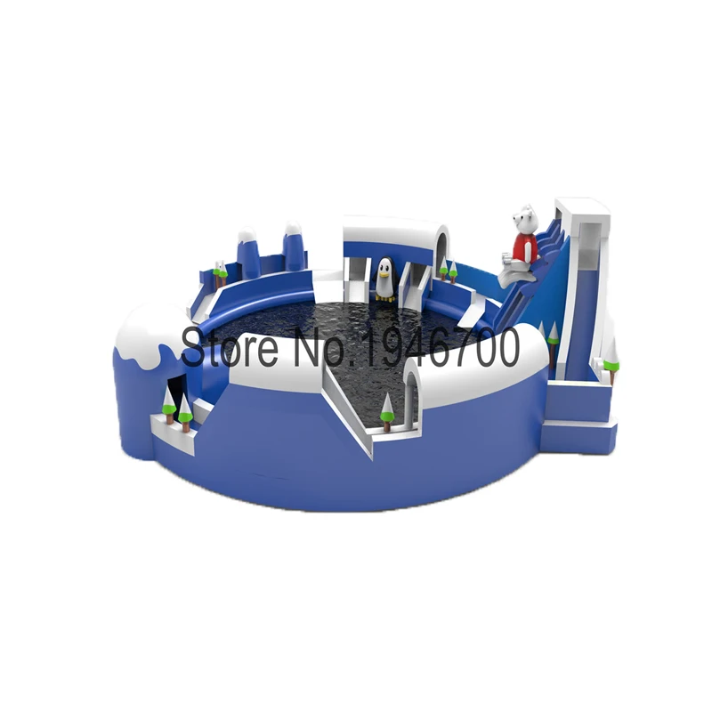 Outdoor large inflatable castle household small trampoline can be customized to the picture party group building