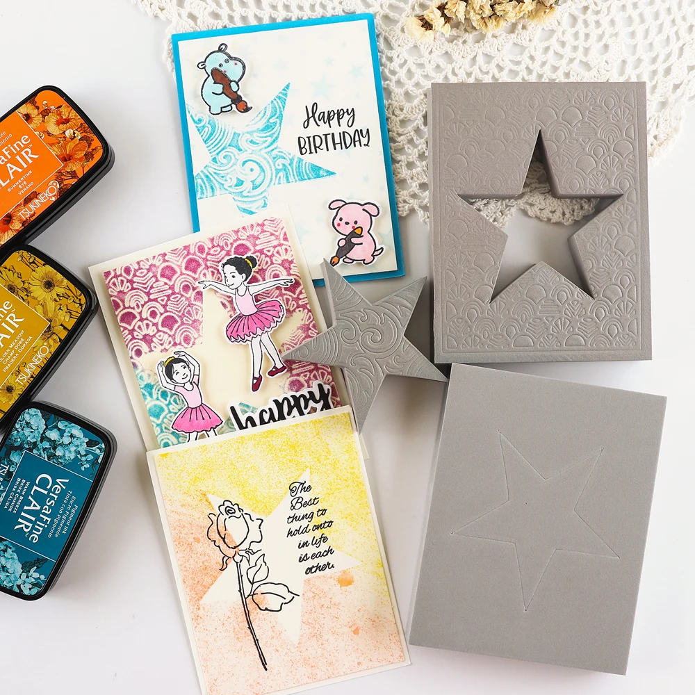 Wholesale Star Circle Cut Stamping Foam To Create Reverse Stamped Background Blending Foam Bolcks for Scrapbooking Paper Crafts