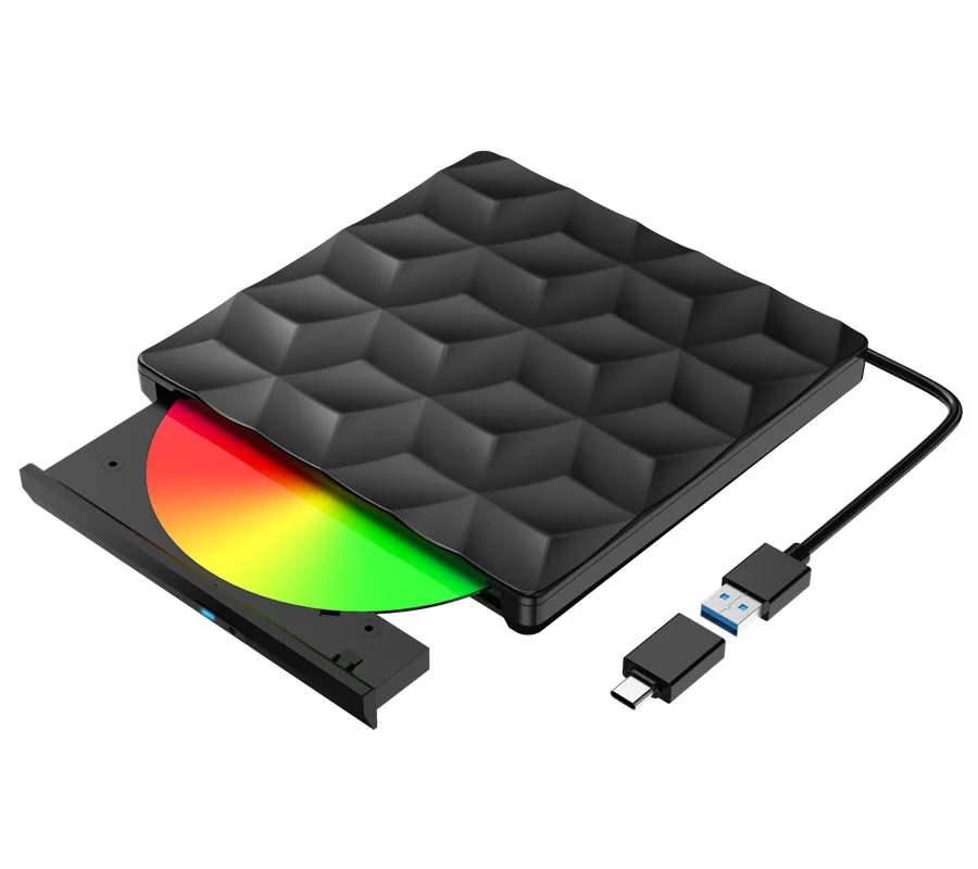 USB 3.0 CD/DVD external mobile note burner, external optical drive type c external drive