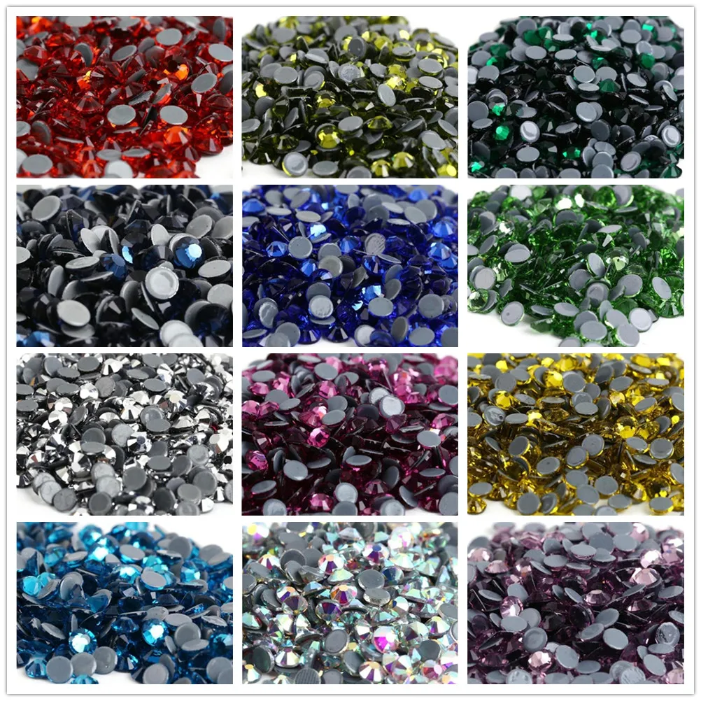 

ss6~ss30 AAA High Quality Thermal Repair Rhinestones Super Bright Glass Rhinestones 3D Nail Art Decoration DIY Dress Costume